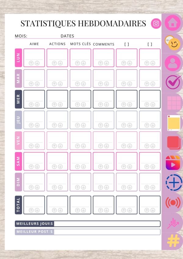 Planificateur Instagram Reels, Planificateur des médias sociaux, Planificateur IG imprimable, Imprimez ou utilisez-le numériquement dans Goodnotes, Améliorez votre présence sur les réseaux sociaux.